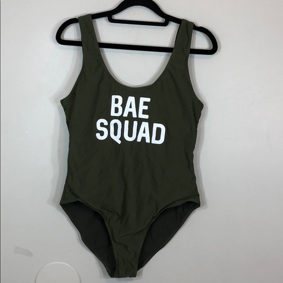Swim Bae Squad Olive Green One Piece Swimsuit Poshmark